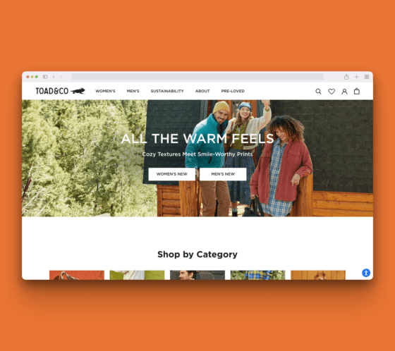 Toad&co official site