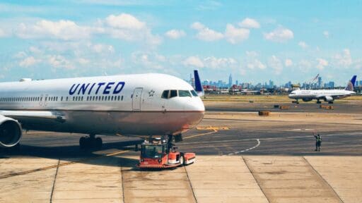 white United plane on park