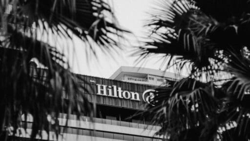 trees near Hilton building during day