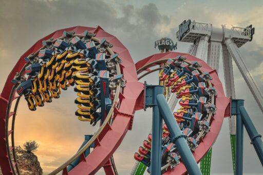 six flags roller coaster