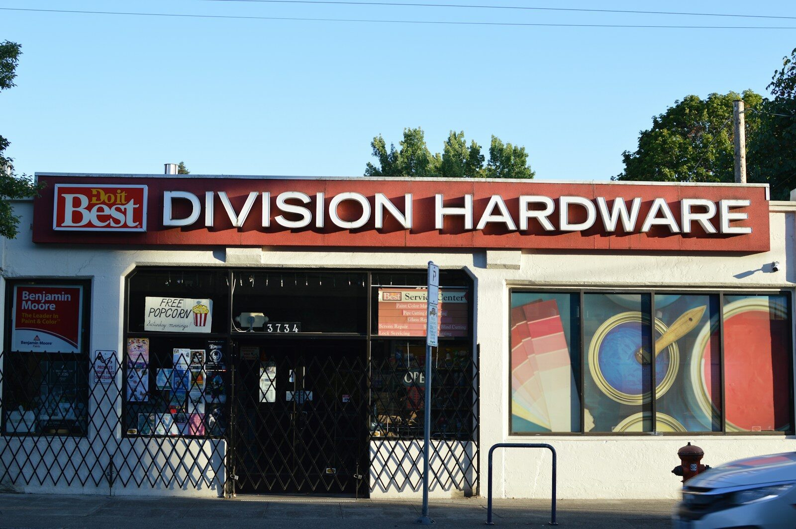 Best division hardware storefront on a sunny day.