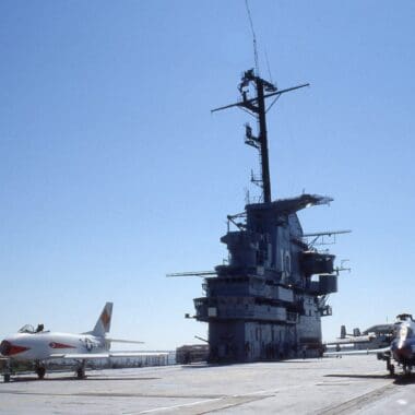 white and black yorktown carrier fighter planes